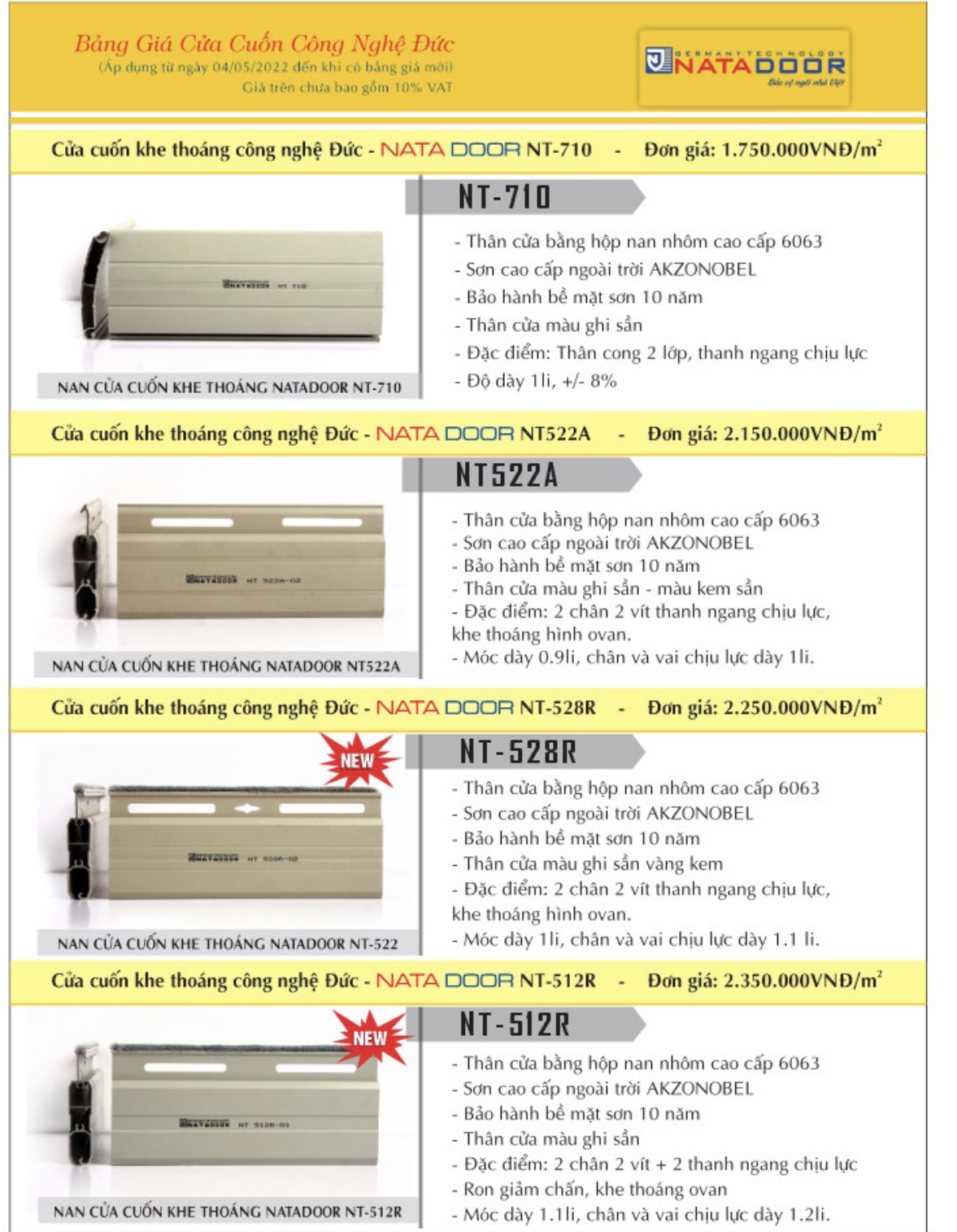 Cửa Cuốn Natadoor K589